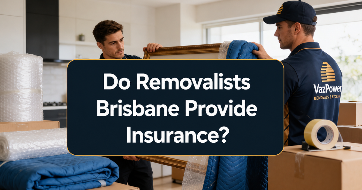 Professional Vaz Power removalists carefully wrapping a framed painting inside a modern Brisbane home before a residential move.