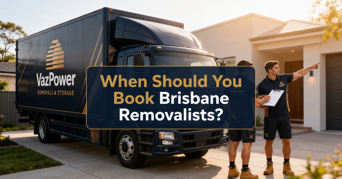 Professional Brisbane Removalists from Vaz Power planning a residential move outside a modern Australian home before moving day.